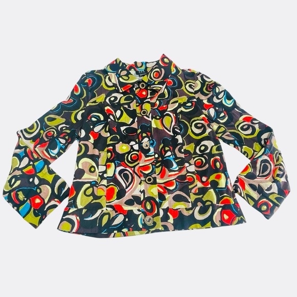 RQT Womens Linen Blend Jacket Size M Business Casual Work Office Spring - Picture 5 of 10